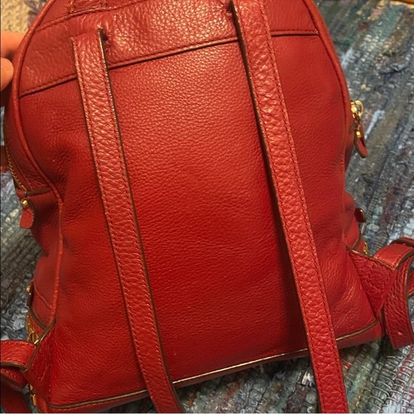 Michael Kors Red Backpack with Gold Stud Details main image 6